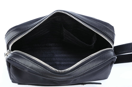 2014 Prada Nylon Fabric Clutch VA8835 Black for sale - Click Image to Close